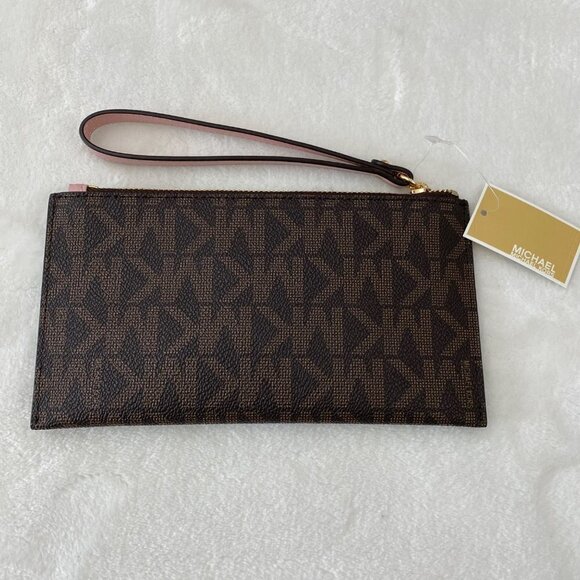 Michael Kors Sady 38T1CD4T7B Ballet Pink Purse Tote Bag & Jet Set Zip Wristlet - Picture 5 of 15